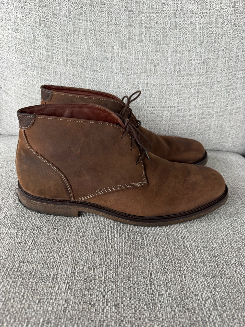 Johnston & Murphy Copeland Brown Leather Chukka Boots Sz 13